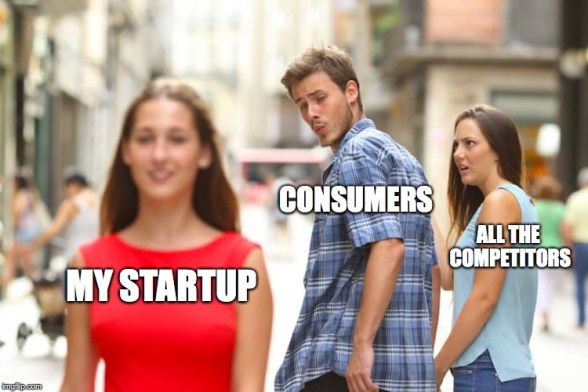 startup competitive analysis meme